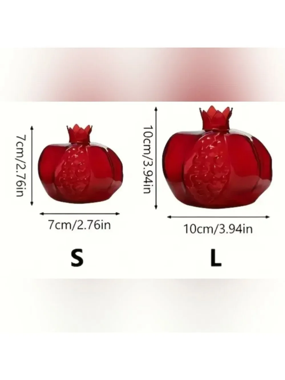 Vase--Pomegranate, Red Glass, Small. Restocked!